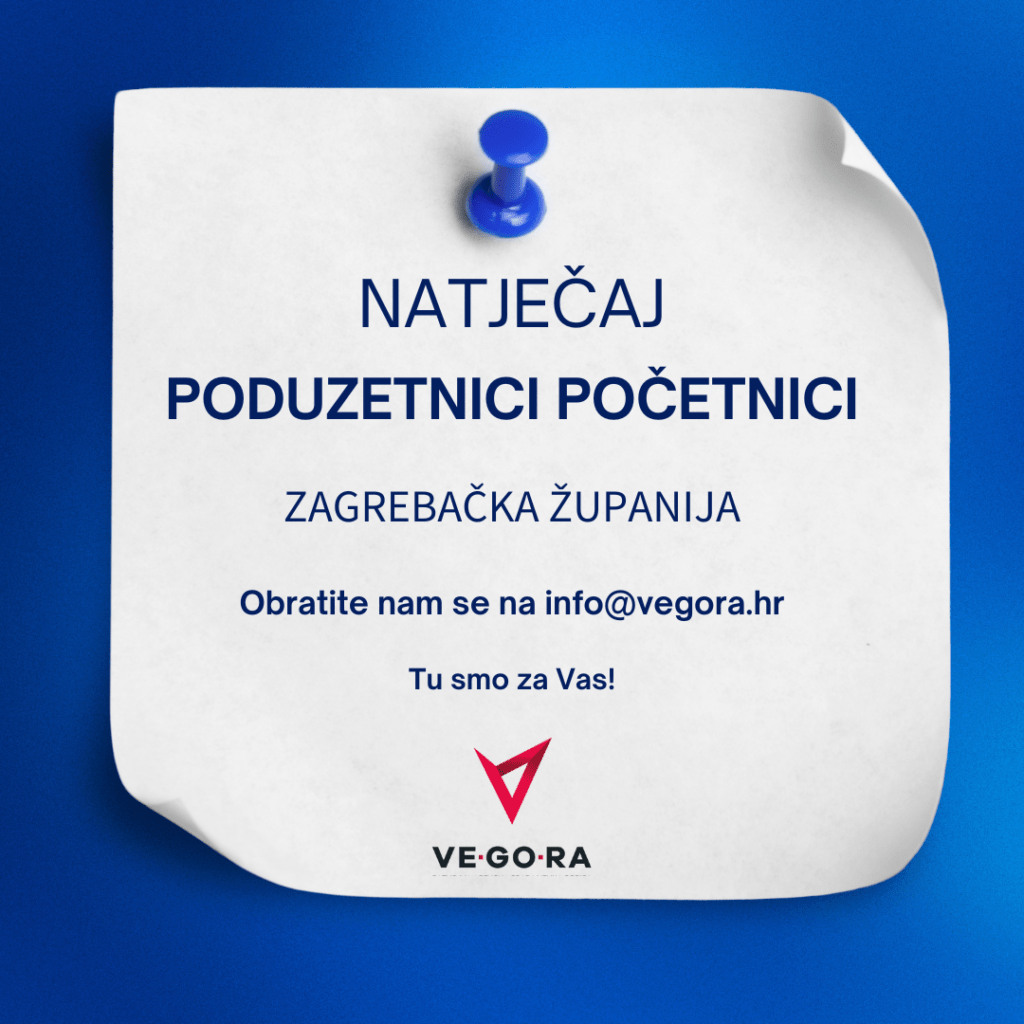 Natječaj Zagrebačke županije - Poduzetnici početnici - 2025 - Razvojna agencija Velika Gorica