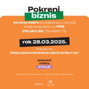 Pokreni nešto svoje - 2025 - program podrške mikropoduzetnicima